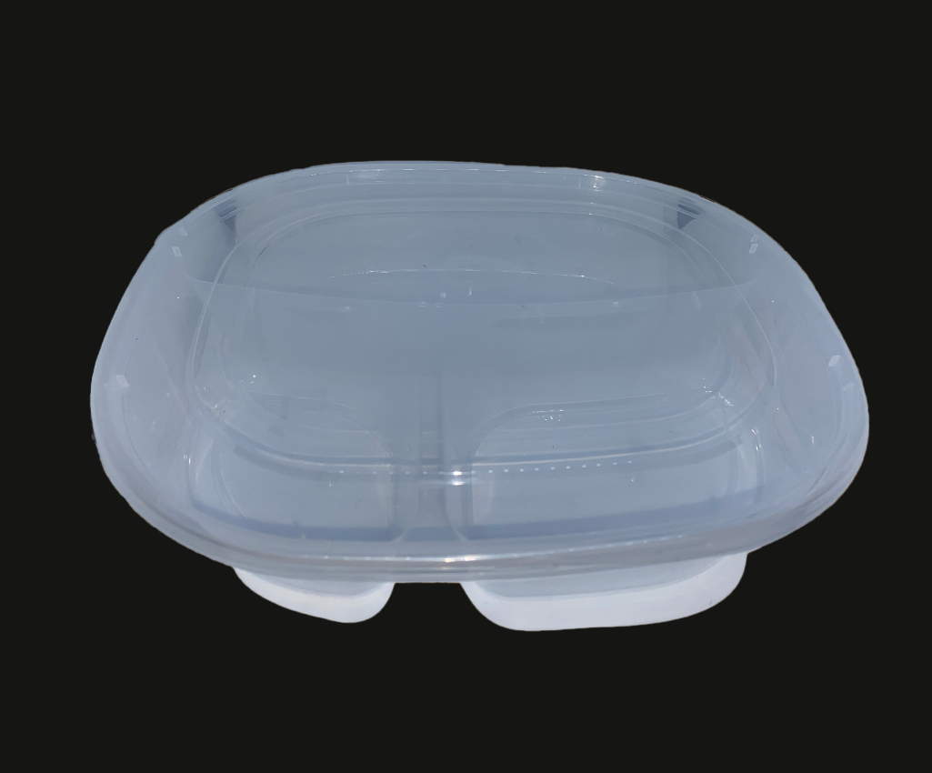 1000ml 圓餐盒連蓋(3分格) 150套/箱