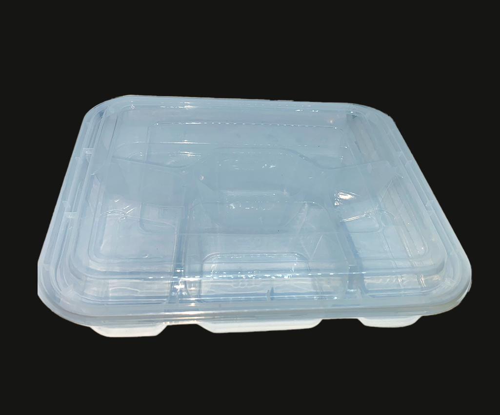 1000ml 正方餐盒連蓋(5分格) 150套/箱